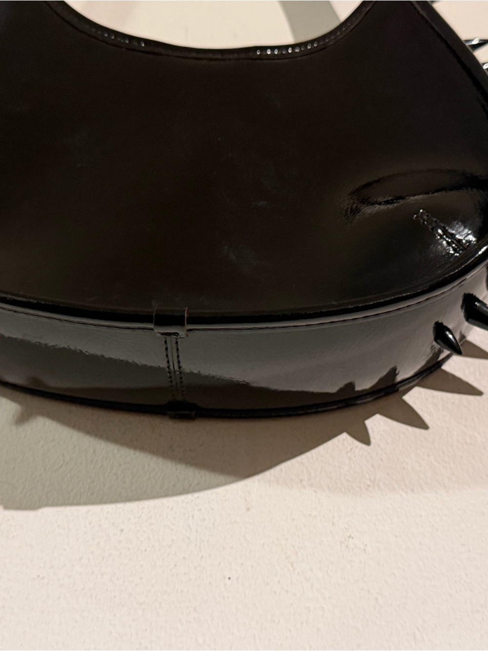 Coach coachtopia Black Spike Patent Shoulder Bag - - Picture 5 of 6